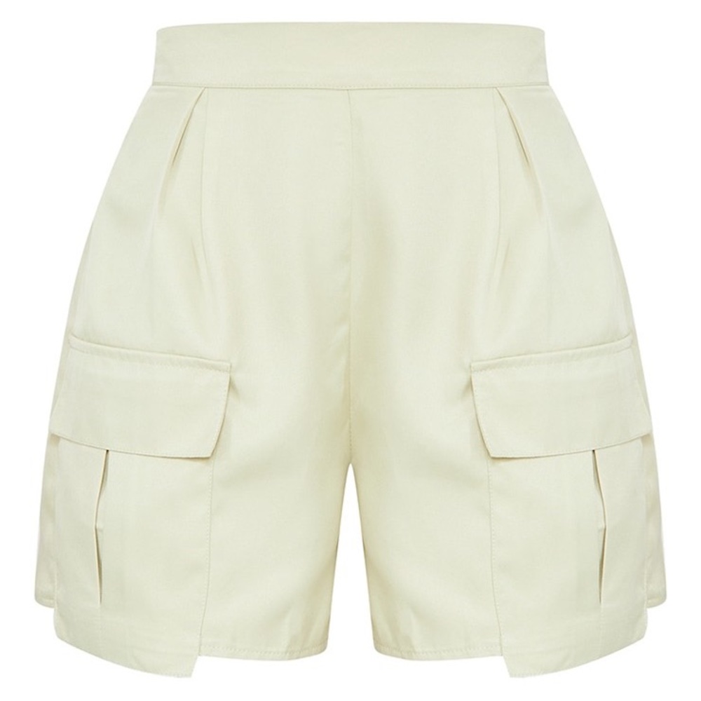Sage cargo detail shorts